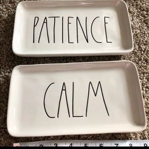 NEW Rae Dunn Patience and Calm Platters